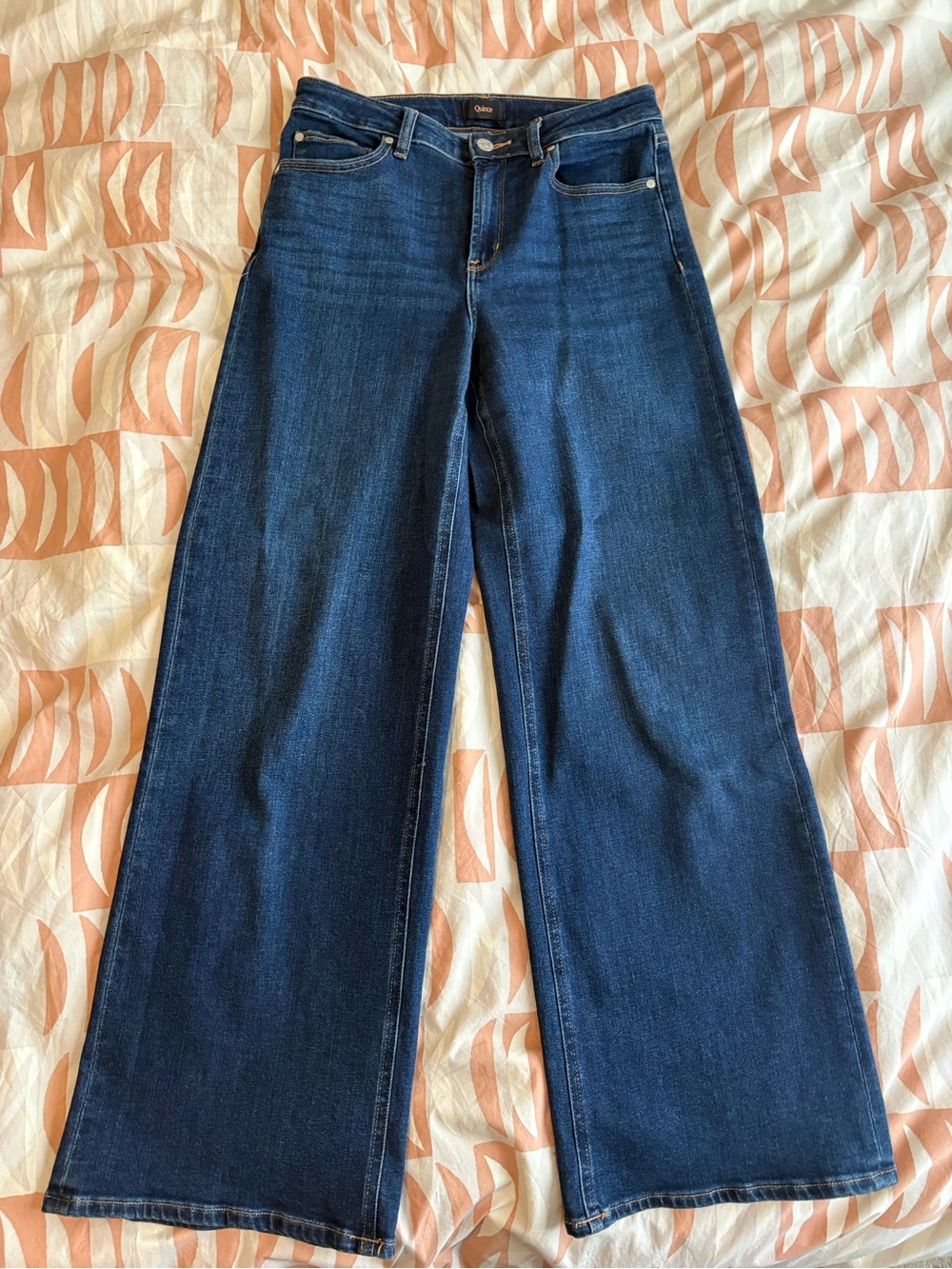 Quince Bella Women's Dark Blue Wide Leg Jeans 29 x 30